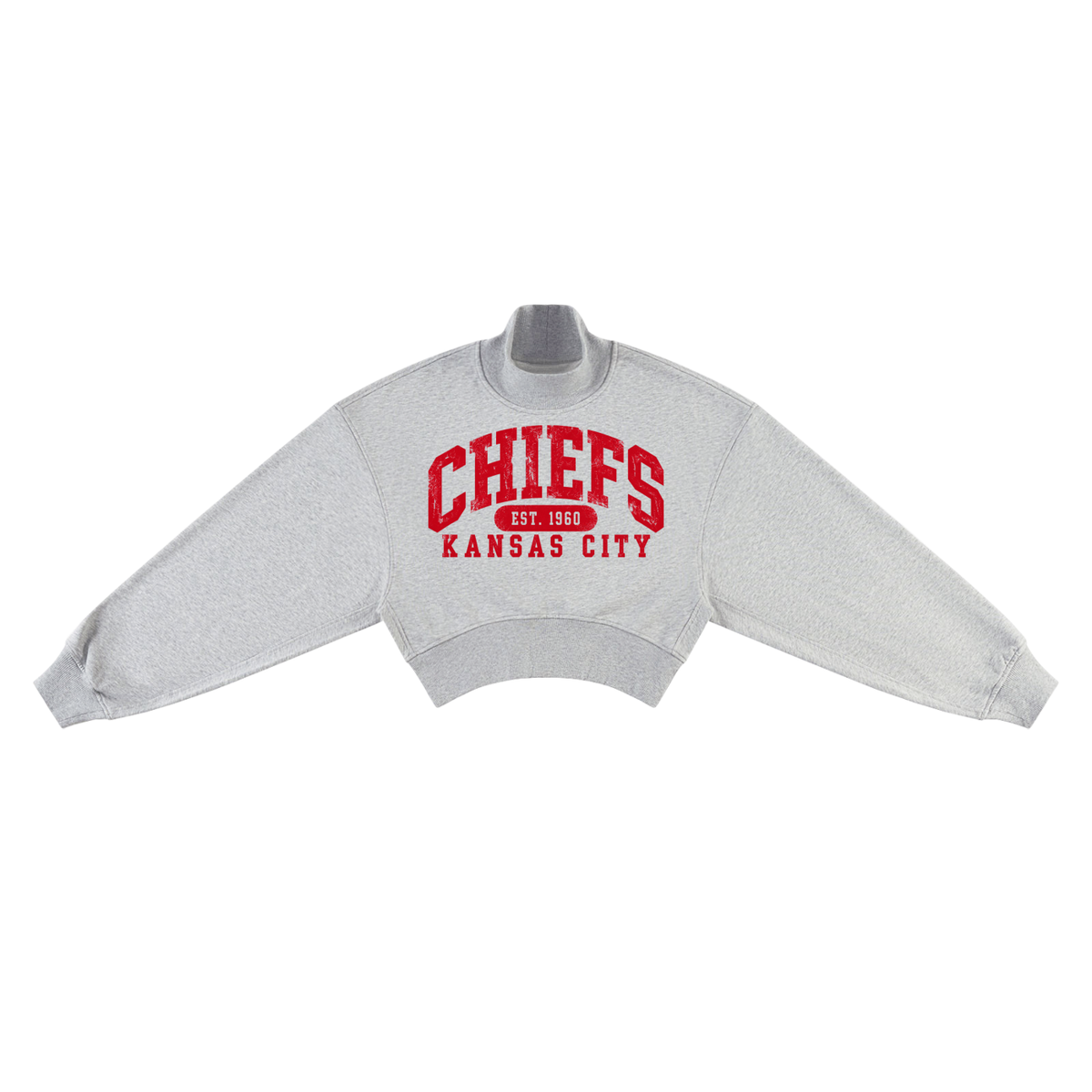 CHIEFS Women's Crop Mock Neck Sweatshirt