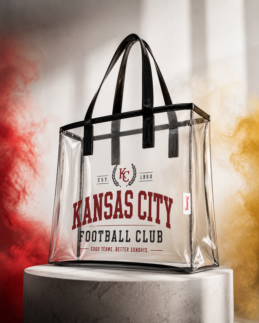 Kansas City Stadium Bag | Clear Game Day Tote | Stadium Approved Clear Purse | Football Game Bag | Tailgate Tote Gift