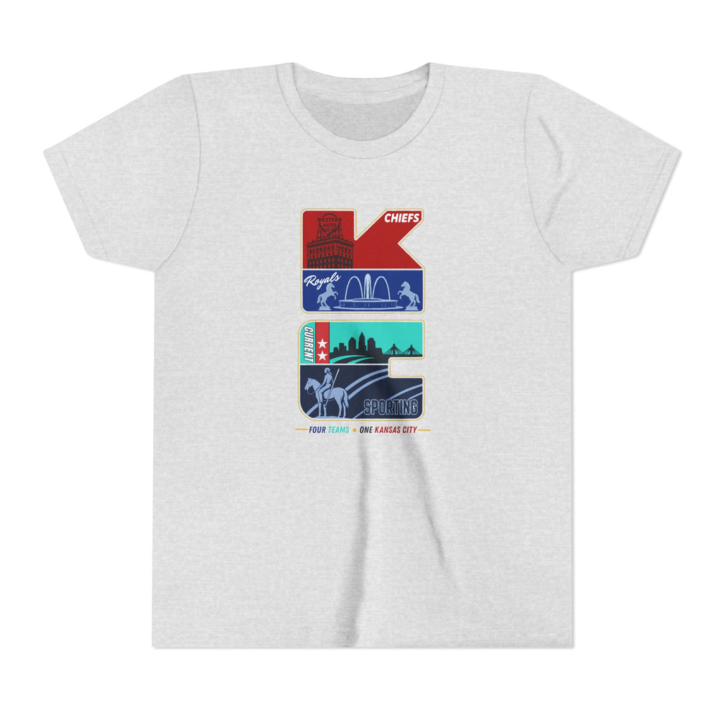 Youth All in One Kansas City Tee — KC Skyline & Chiefs Icons