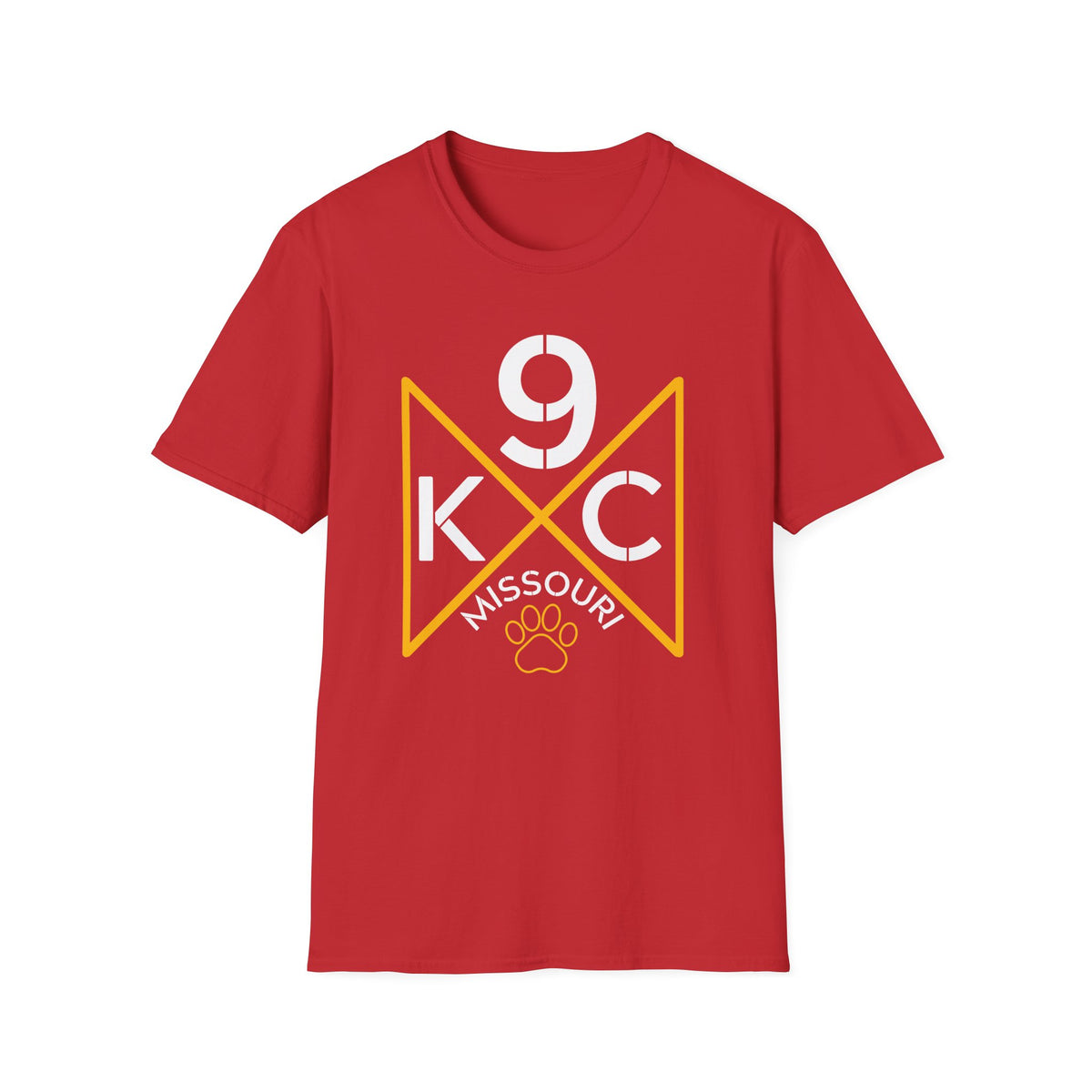 KC 9 Paw Kansas City chiefs T-Shirt — Kansas City Pet Lover Tee