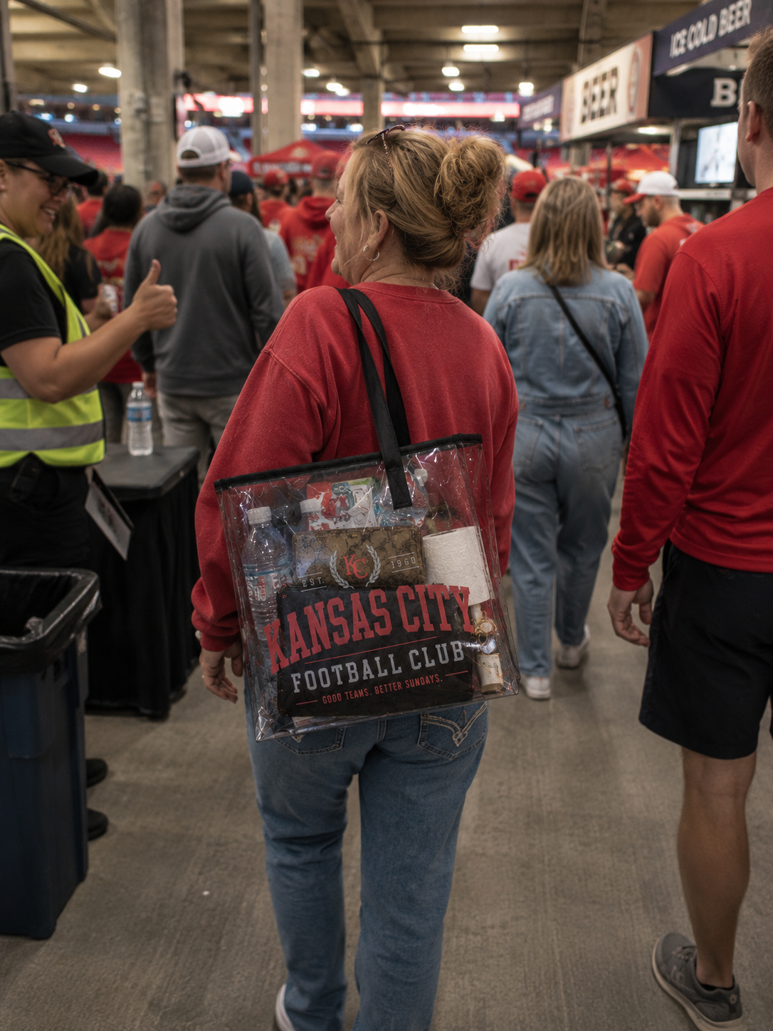 Kansas City Stadium Bag | Clear Game Day Tote | Stadium Approved Clear Purse | Football Game Bag | Tailgate Tote Gift