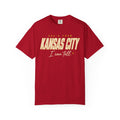 Copy of She's From Kansas City graphic T-shirt | Retro Kansas City CHIEFS script city pride