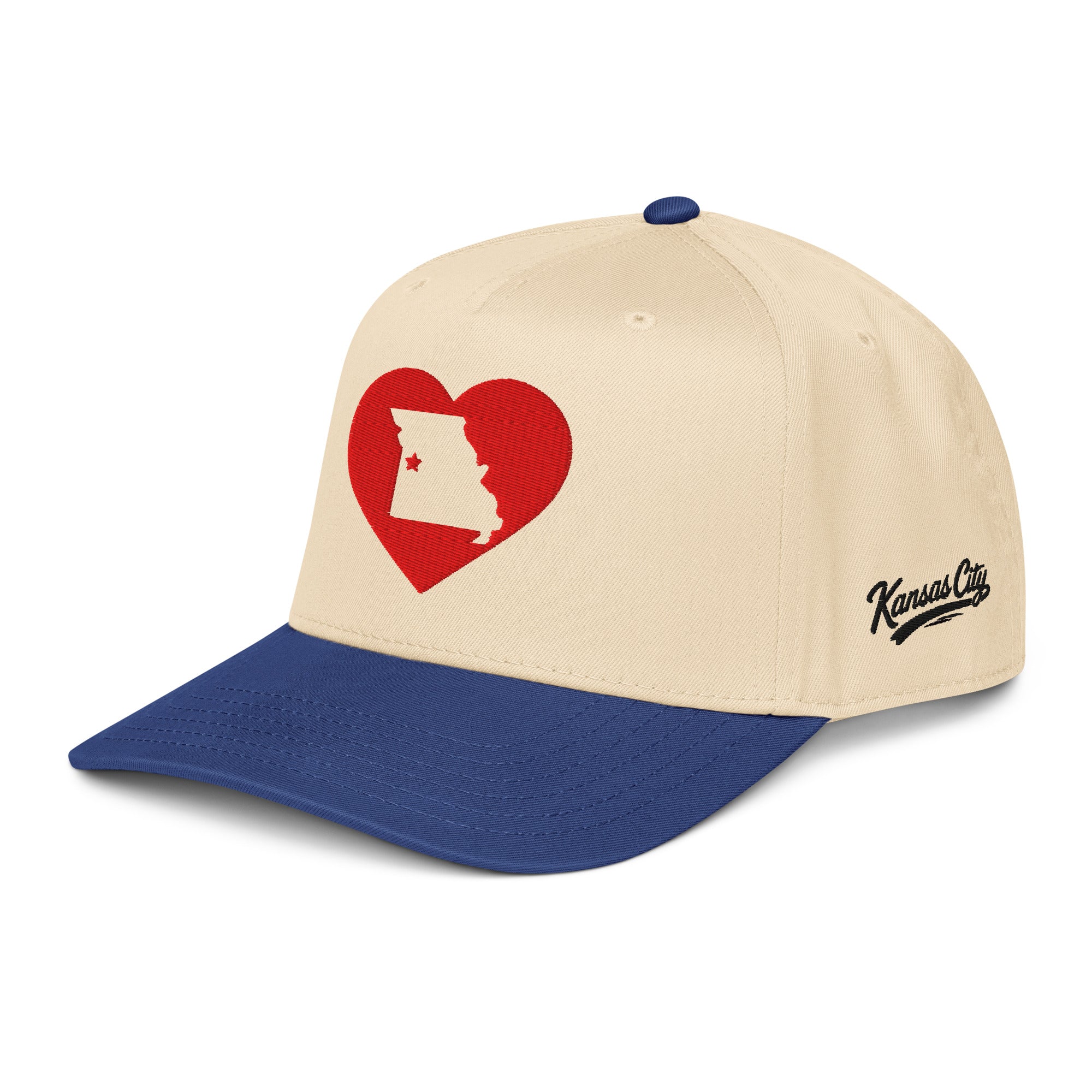 Loved KC Cap in Cream and Royal Blue